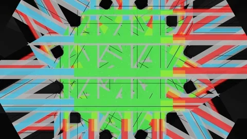 Geometric explosion a high-energy abstract motion background with a chaotic of g Vidéo 330531313