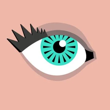 Geometric eye 库存插图