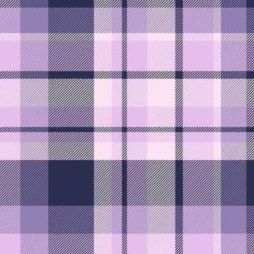 Geometric fabric pattern texture, linear seamless plaid vector. Handmade ch.. Stock Illustration