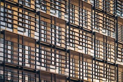 Geometric facade of a building Stock Photos