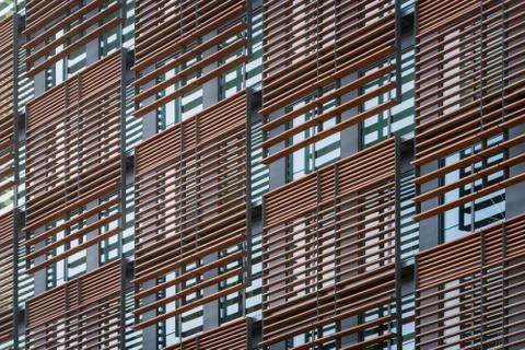 Geometric facade of a building Stock Photos