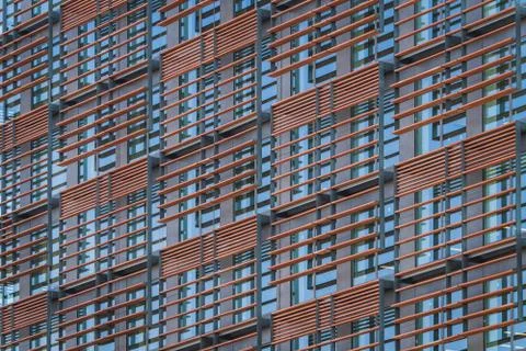 Geometric facade of a building Foto stock