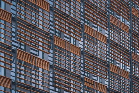 Geometric facade of a building Stock Photos