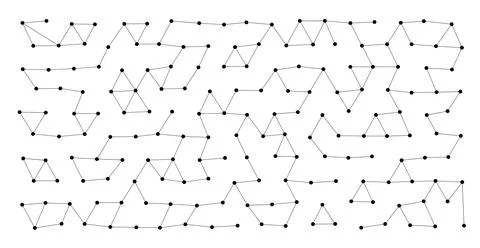 Geometric Facet Network Pattern Isolated Vector Stock Illustration