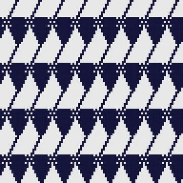 Geometric Fair Isle Seamless Pattern Design Stock Illustration