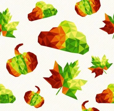 Geometric fall elements seamless pattern background. eps10 file. 스톡 일러스트