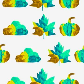 Geometric fall elements seamless pattern background. eps10 file. 스톡 일러스트