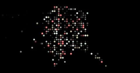 Geometric Falling Circles Build the Alaska State Map Form Video stock 323197117