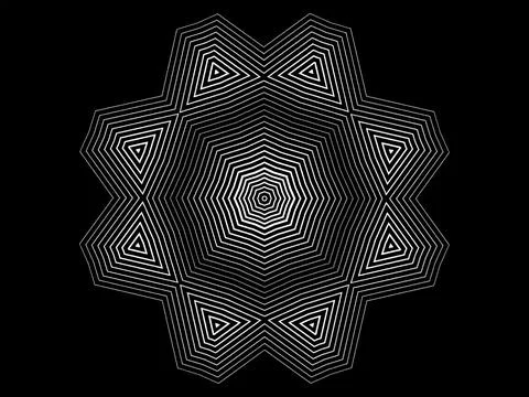 Geometric figure with line pattern Stock Illustration