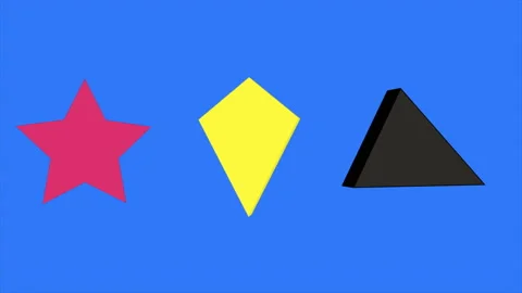 Geometric Figures Rotating Stock Footage 232805426