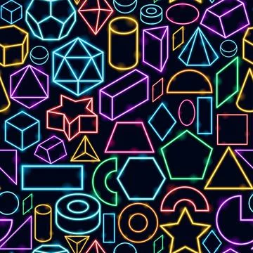 Geometric Figures Seamless Pattern Stock Illustration