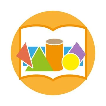 Geometric figures on yellow Background Include of Cube, Cylinder, Sphere and 스톡 일러스트