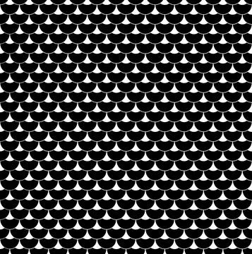 Geometric fish scales seamless pattern. Wavy roof tile. Modern repeating stylish Stock Illustration