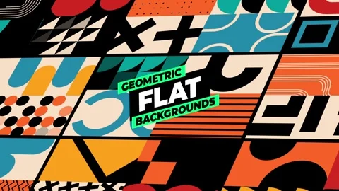 Geometric Flat Backgrounds Stock After Effects