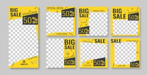 Geometric flat banners. Modern abstract gradient shapes for logo, sale promotion Stock Illustration