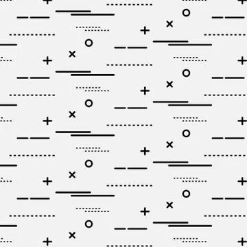 Geometric Flat Memphis Pattern. Stock Illustration