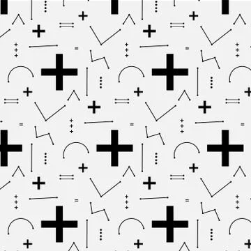 Geometric Flat Memphis Pattern. 库存插图