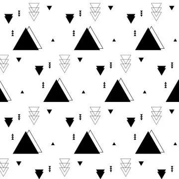 Geometric Flat Memphis Pattern. Stock Illustration