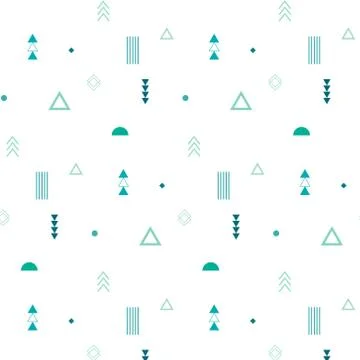 Geometric Flat Memphis Pattern. Stock Illustration