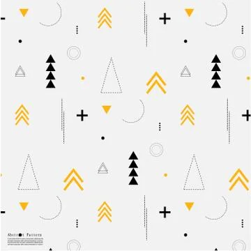 Geometric Flat Memphis Pattern. Stock Illustration