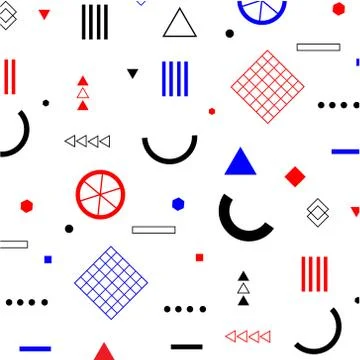 Geometric Flat Pattern. Stock Illustration