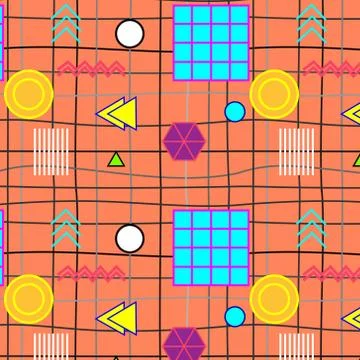 Geometric Flat Pattern. Illustrazione stock