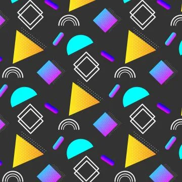 Geometric Flat Pattern. Illustrazione stock