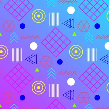 Geometric Flat Pattern. Stock Illustration