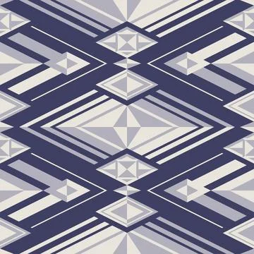 Geometric Flat Seamless Pattern Background Stock Illustration