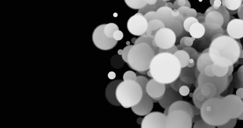 Geometric flat white circles in cloud particles system	 Stock Footage 145986087