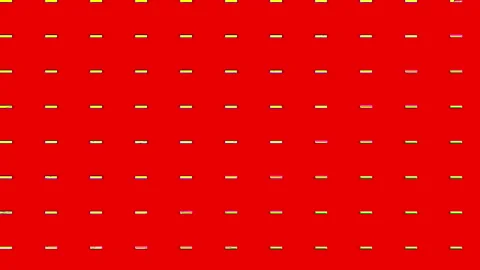 Geometric flickering short embossed geometric lines pattern on red background Stock Footage 233841645