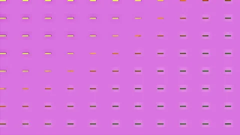 Geometric flickering short embossed geometric lines pattern on pink background Stock Footage 233841664