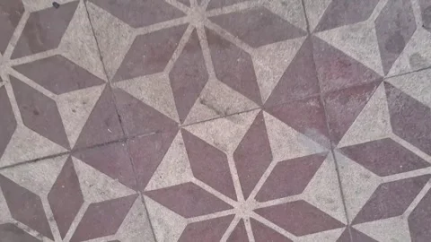 Geometric floor tile pattern moving in a smooth cinematic video Stock Footage 337897050
