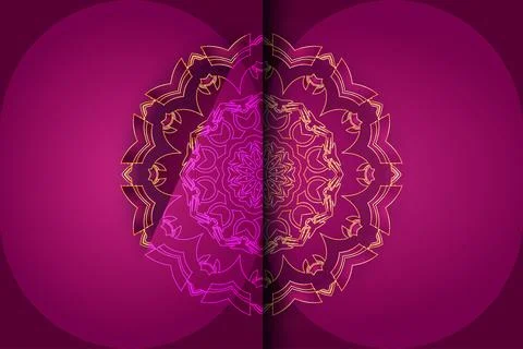 Geometric Floral Mandala Pattern With Diamond Shape Composition Design Illustrazione stock