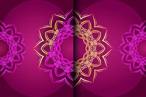Geometric Floral Mandala Pattern With Diamond Shape Composition Design 스톡 일러스트