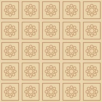 Geometric floral mandala patterns repeating seamless background design Stock Illustration