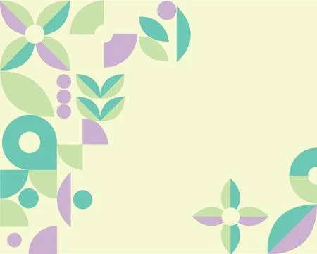Geometric Floral Pattern Background Illustrazione stock
