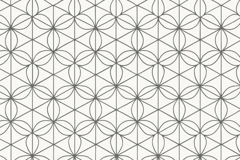 Geometric floral pattern with subtle distressed texture background Stock Illustration