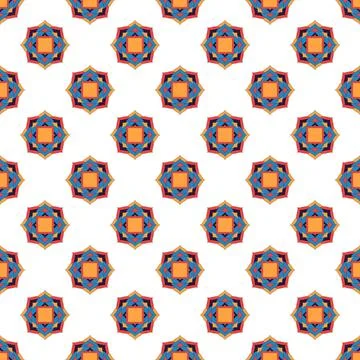 Geometric floral seamless vector pattern. Stock Illustration