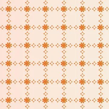 Geometric Floral Star Pattern for Decorative Gift Wrap Stock Illustration