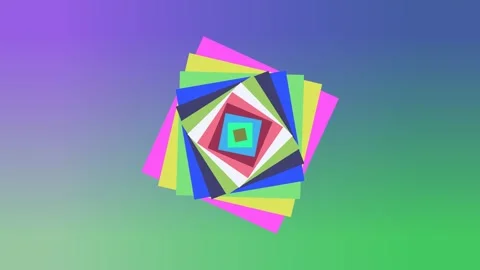Geometric Flower Animation with Rotating Multi-Layered Polygon Petals 스톡 동영상 340899294