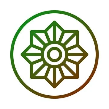 Geometric Flower Design with Gradient Border Ilustración de archivo