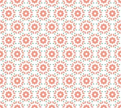 Geometric flower floral seamless pattern background Stock Illustration