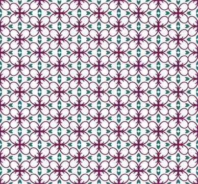 Geometric flower floral seamless pattern background Stock Illustration
