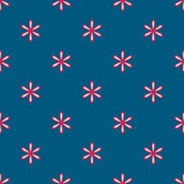 Geometric flower flourish seamless pattern background Stock Illustration