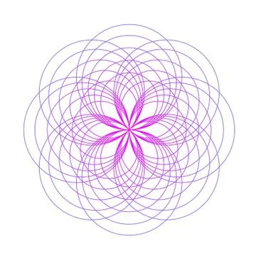 Geometric flower Stock Illustration