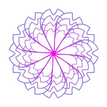 Geometric flower Stock Illustration