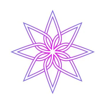 Geometric flower Stock Illustration