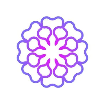 Geometric flower Stock Illustration