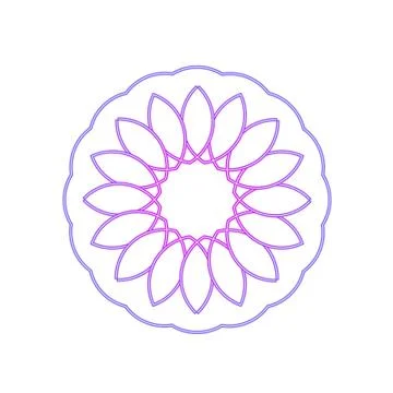 Geometric flower Stock Illustration